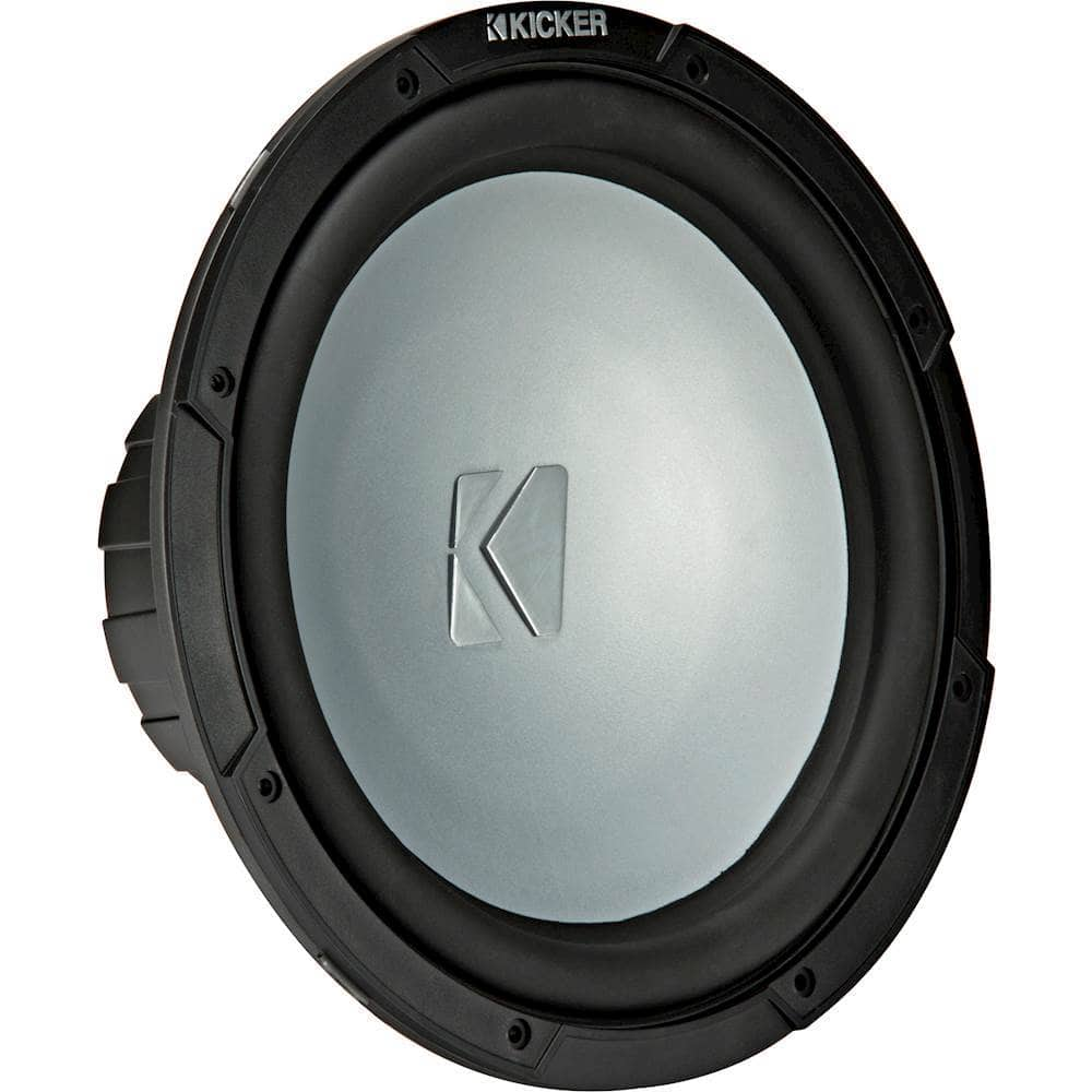 Angle View: KICKER - KMF 12" Single-Voice-Coil 4-Ohm Subwoofer - Charcoal