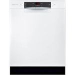 Front Zoom. Bosch - 300 Series 24" Front Control Built-In Dishwasher with Stainless Steel Tub - White.