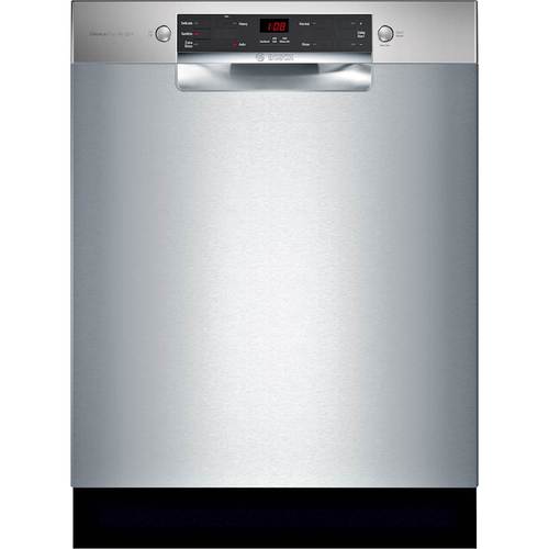 Bosch - 300 Series 24" Front Control Built-In Dishwasher with Stainless Steel Tub - Stainless Steel