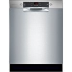 Front Zoom. Bosch - 300 Series 24" Front Control Built-In Dishwasher with Stainless Steel Tub - Stainless steel.