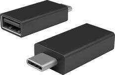 Front. Microsoft - Surface USB-C-to-USB Adapter - Black.