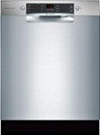 Front Zoom. Bosch - 800 Series 24" Front Control Built-In Dishwasher with Stainless Steel Tub - Stainless Steel.