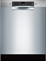 Bosch - 800 Series 24" Front Control Built-In Dishwasher with Stainless Steel Tub - Stainless steel - Front_Zoom