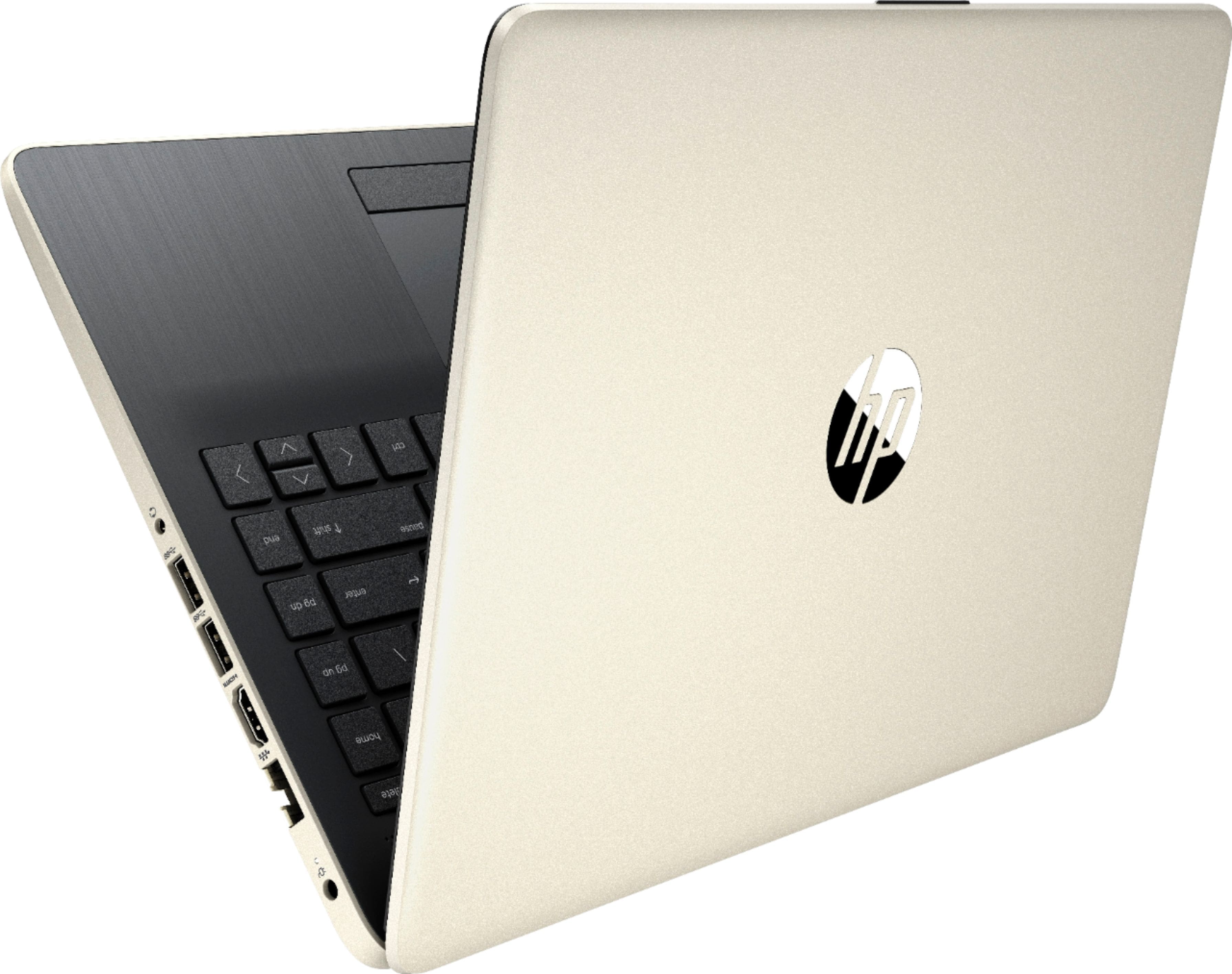 Alt View 11. HP - 14" Laptop - Intel Core i3 - 8GB Memory - 1TB Hard Drive - HP Finish In Pale Gold And Ash Silver.