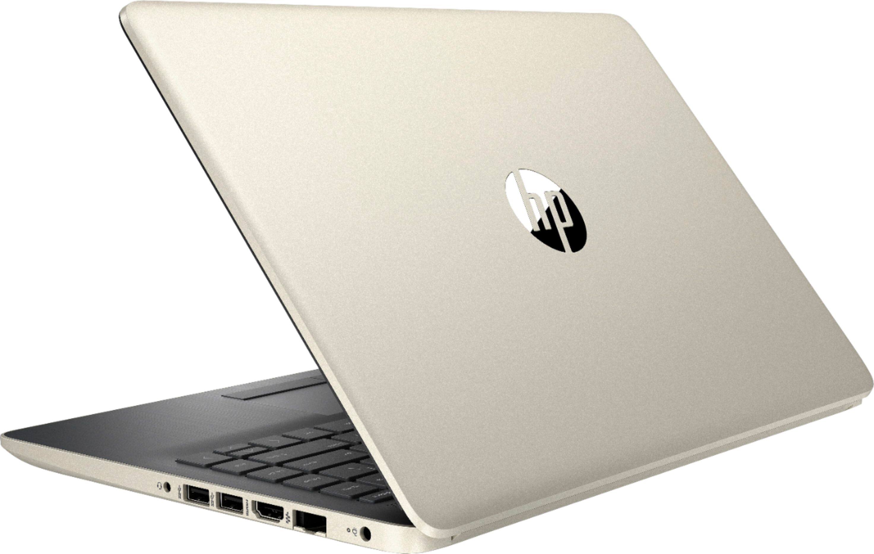 Alt View 1. HP - 14" Laptop - Intel Core i3 - 8GB Memory - 1TB Hard Drive - HP Finish In Pale Gold And Ash Silver.