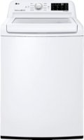 LG - 4.5 Cu. Ft. High-Efficiency Top-Load Washer with TurboDrum Technology - White - Front_Zoom