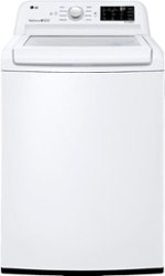 LG - 4.5 Cu. Ft. High-Efficiency Top-Load Washer with TurboDrum Technology - White - Front_Zoom