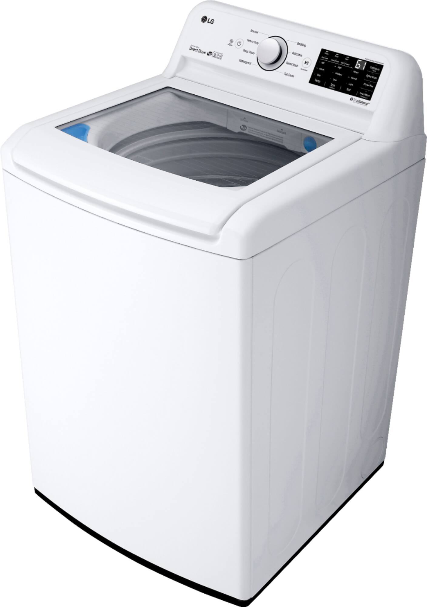 Zoom in on Left Zoom. LG - 4.5 Cu. Ft. High-Efficiency Top-Load Washer with TurboDrum Technology - White.