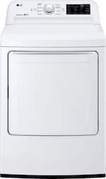 LG - 7.3 Cu. Ft. Electric Dryer with Sensor Dry - White - Front_Standard