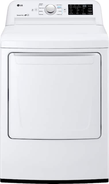 Lg 7 3 Cu Ft 8 Cycle Electric Dryer With Sensor Dry White Dle7100w Best Buy
