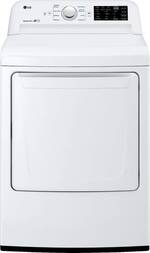 LG - 7.3 Cu. Ft. Gas Dryer with Sensor Dry - White - Front_Standard