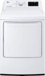 Front. LG - 7.3 Cu. Ft. Gas Dryer with Sensor Dry - White.