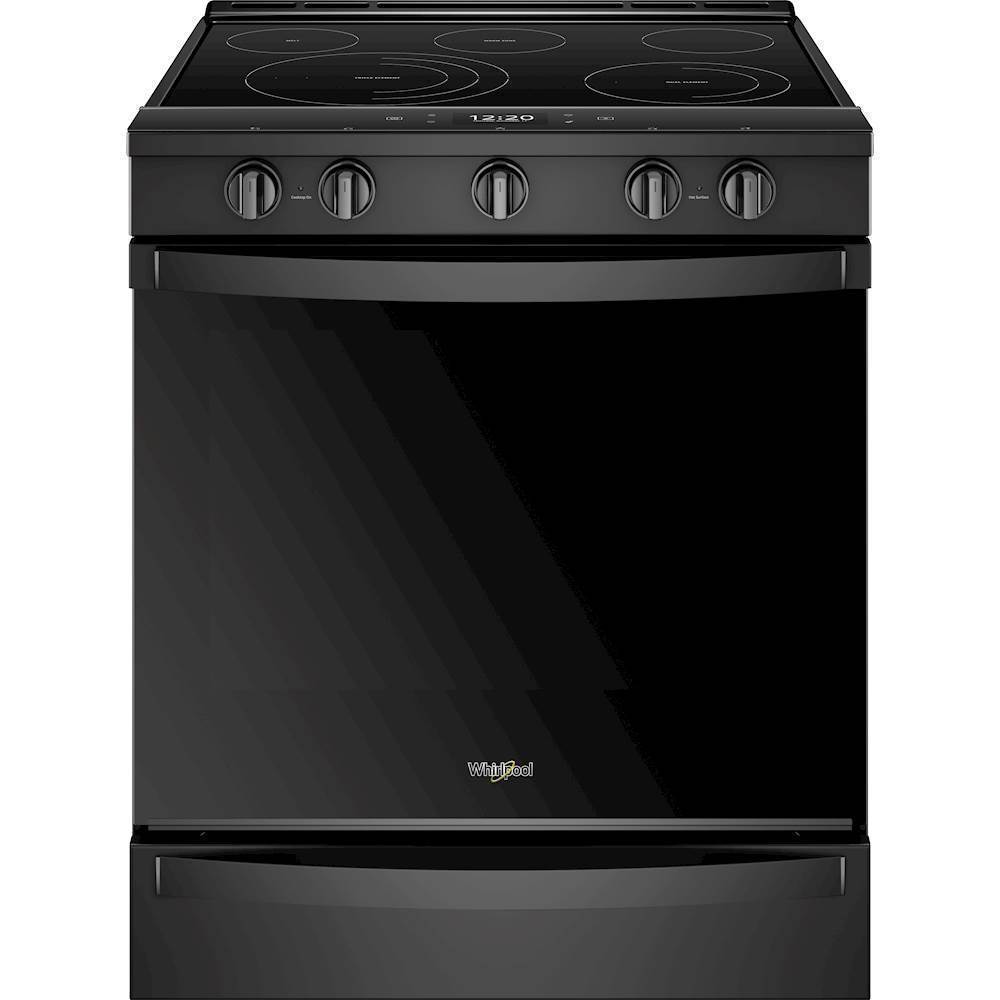 Whirlpool – 6.4 Cu. Ft. Self-Cleaning Slide-In Electric Convection Range – Black
