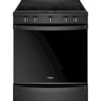 Whirlpool - 6.4 Cu. Ft. Self-Cleaning Slide-In Electric Convection Range - Black - Front_Zoom