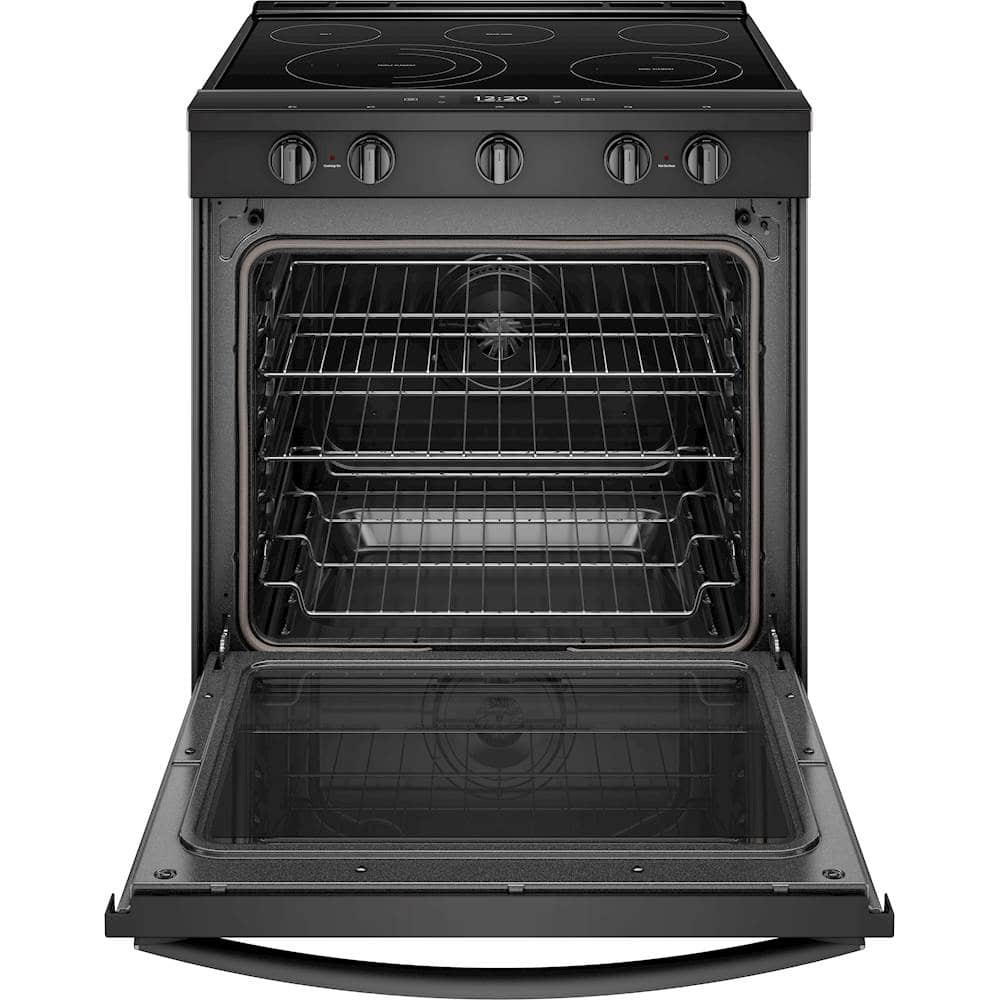 Alt View 12. Whirlpool - 6.4 Cu. Ft. Self-Cleaning Slide-In Electric Convection Range - Black.