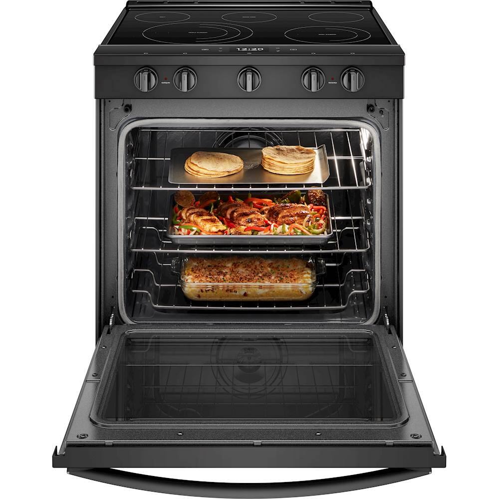 Alt View 13. Whirlpool - 6.4 Cu. Ft. Self-Cleaning Slide-In Electric Convection Range - Black.