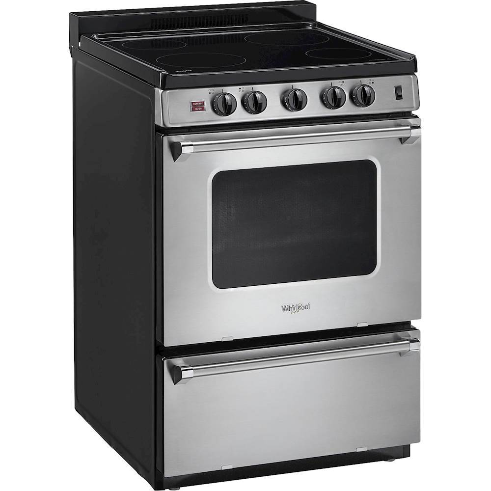 Angle View: Hotpoint - 5.0 Cu. Ft. Freestanding Electric Range - White