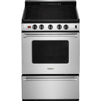 Whirlpool - 3.0 Cu. Ft. Freestanding Electric Range - Stainless Steel - Front_Zoom