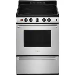 Whirlpool - 3.0 Cu. Ft. Freestanding Electric Range - Stainless Steel