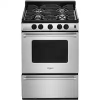 Whirlpool - 3.0 Cu. Ft. Freestanding Gas Range - Stainless Steel - Front_Zoom