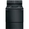 Hotpoint - 30 in. Wide 4 Elements 5.0 Cu. Ft. Freestanding Electric Range with Porcelain Upswept Cooktop - Black
