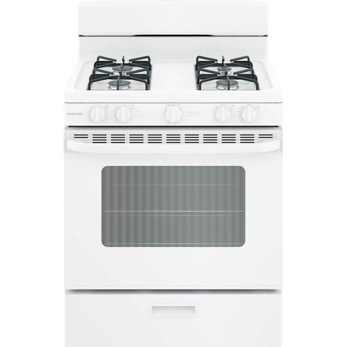 Hotpoint - 4.8 Cu. Ft. Freestanding Gas Range - White