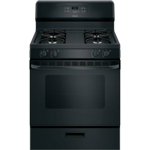 Hotpoint - 4.8 Cu. Ft. Freestanding Gas Range - Black