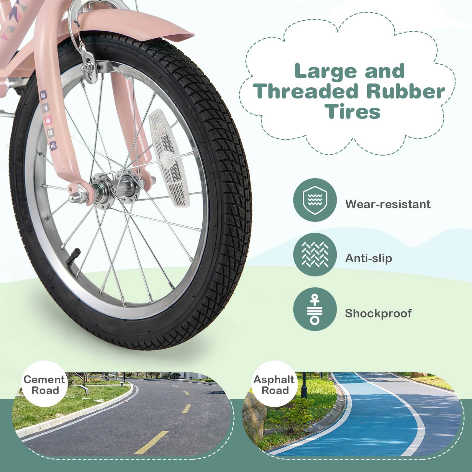 Large and Threaded Rubber Tires

- Wear-resistant
- Anti-slip
- Shockproof

Cement Road

Asphalt Road