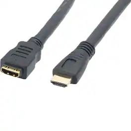 Sanoxy - 6ft CL2 Rated HDMI M/F Extension Cable with Ethernet 24AWG - Black