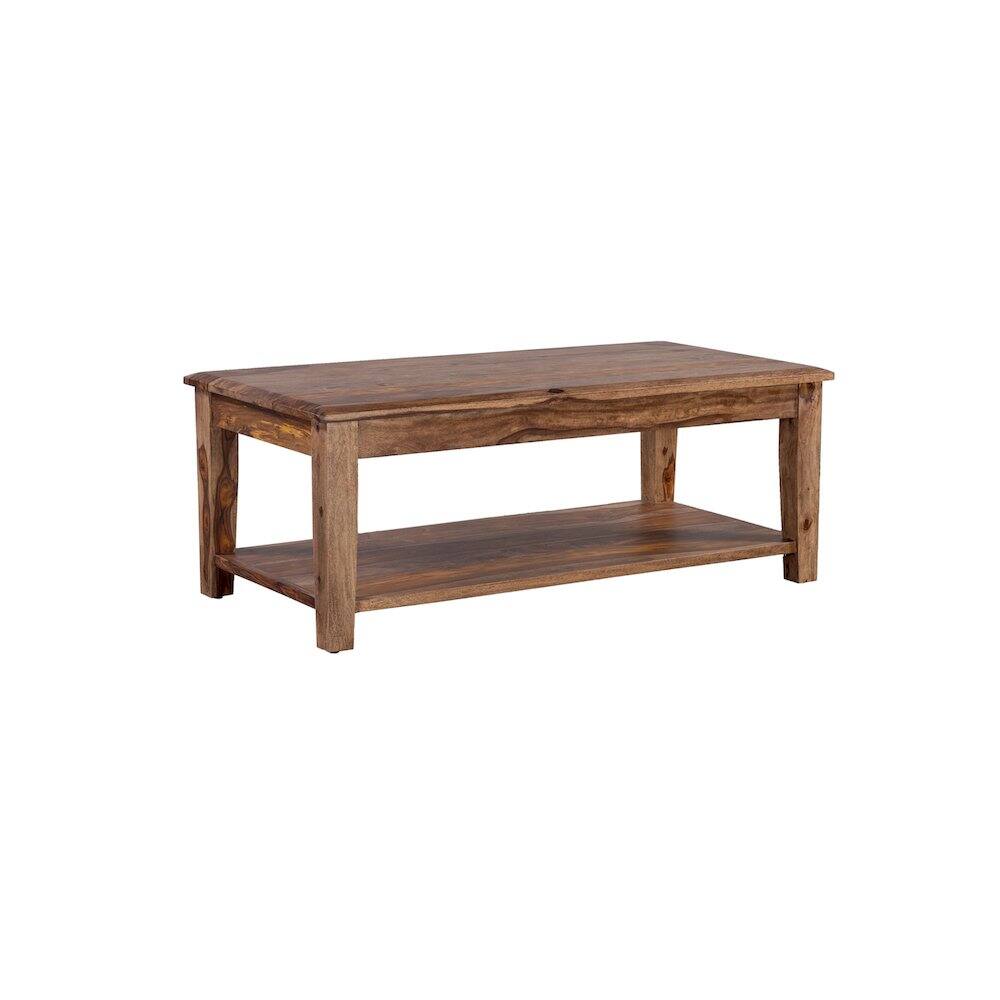 Alt View 2. Porter Designs - Sonora Solid Sheesham Wood Coffee Table - Brown.