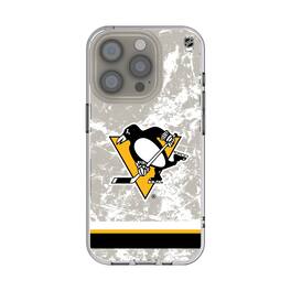 Keyscaper - NHL - Pittsburgh Penguins iPhone Stripe Clear Ice Case - 15 - Multicolor