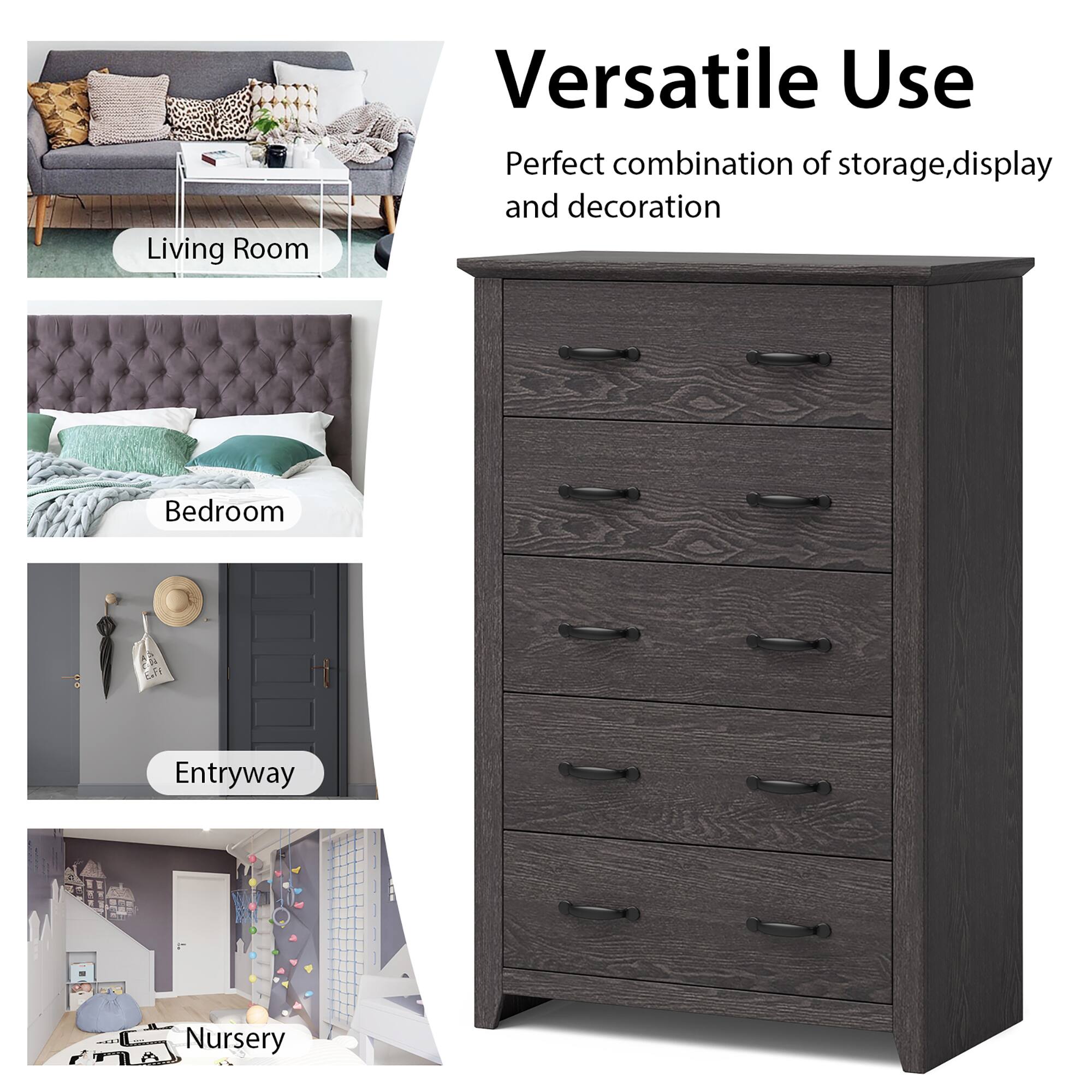 Versatile Use
Perfect combination of storage, display and decoration
Living Room
Bedroom
Entryway
Nursery