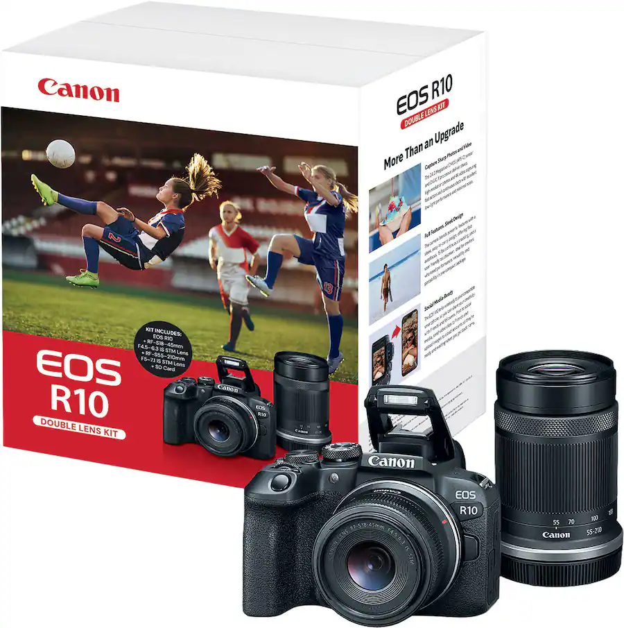 Canon EOS R10 4K Video Mirrorless Camera 2 Lens Kit with RF S18 45mm ...