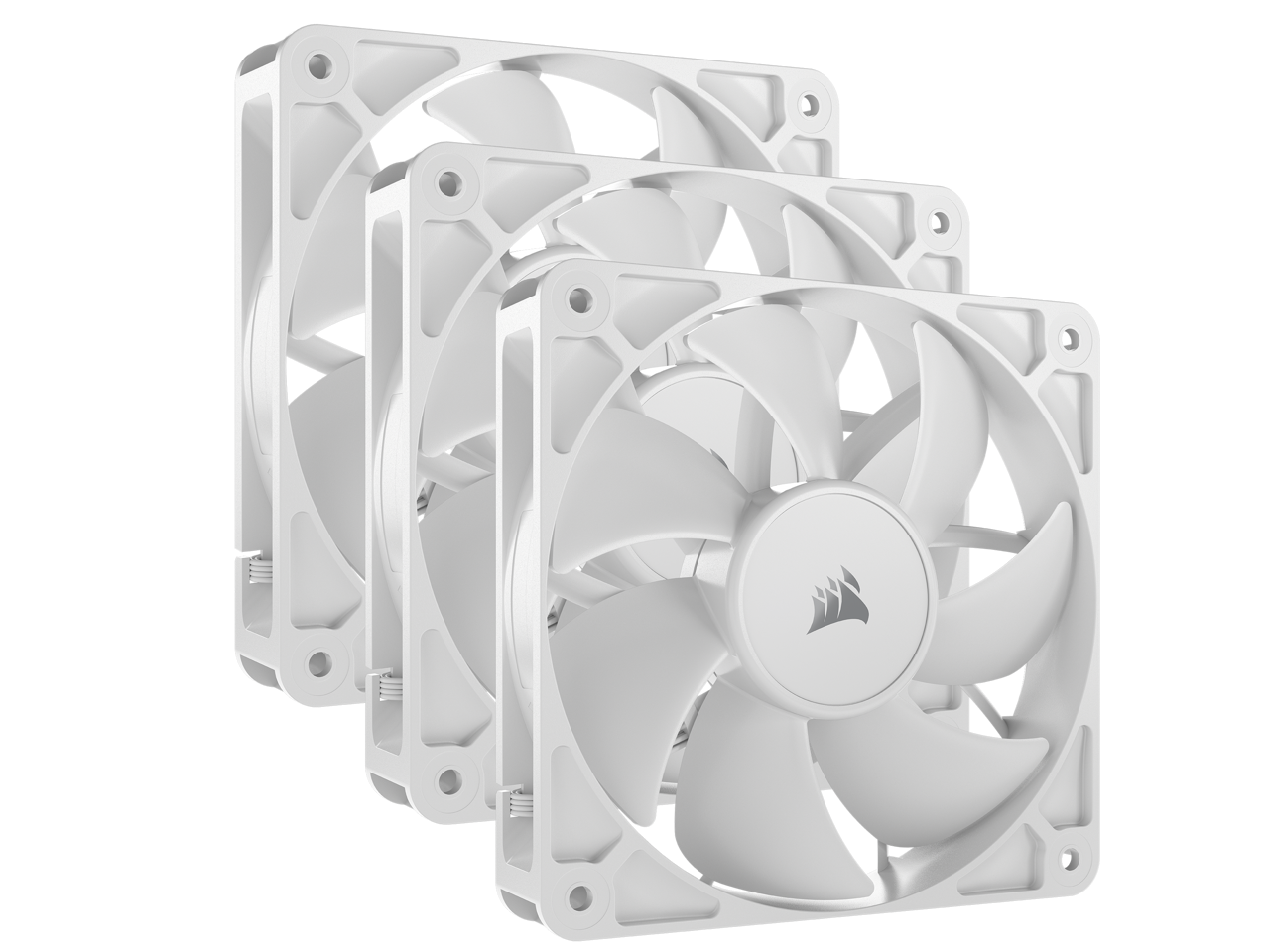 CORSAIR - RS120 PWM 120mm Triple Pack - AirGuide, Magnetic Bearing - White