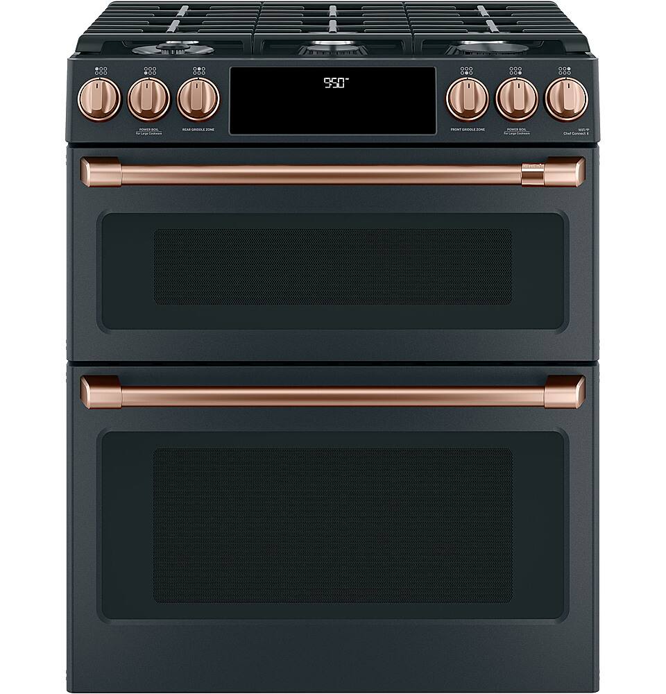 Alt View 17. Café - 6.7 Cu. Ft. Slide-In Double Oven Gas True Convection Range with Built-In Wi-Fi.