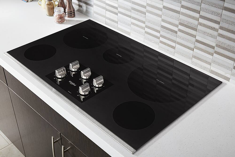 Alt View 15. Whirlpool - 36" Electric Cooktop - Stainless Steel.
