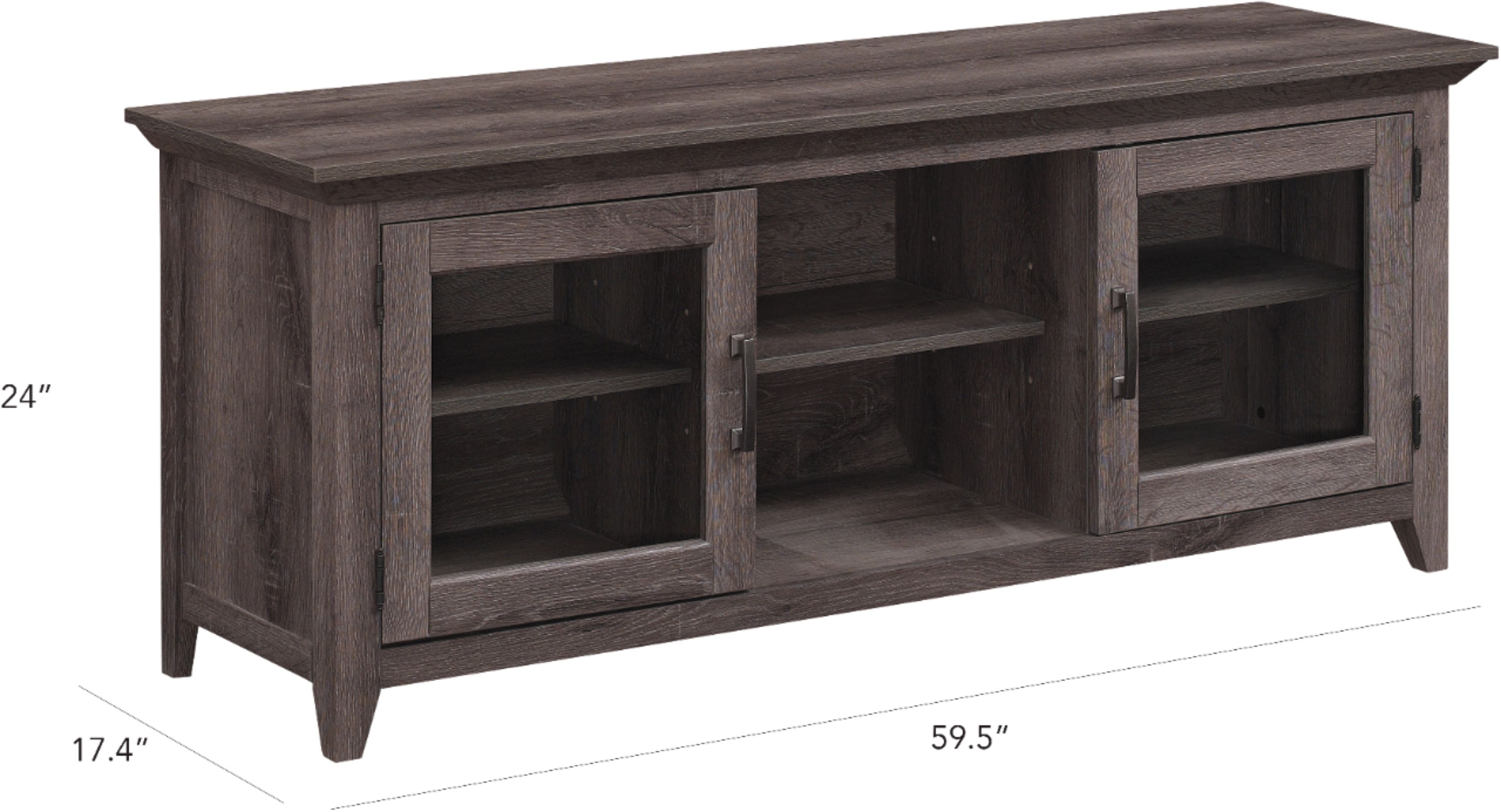 Angle View: CorLiving - Bakersfield TV Stand, For TVs up to 55" - Ravenwood Black