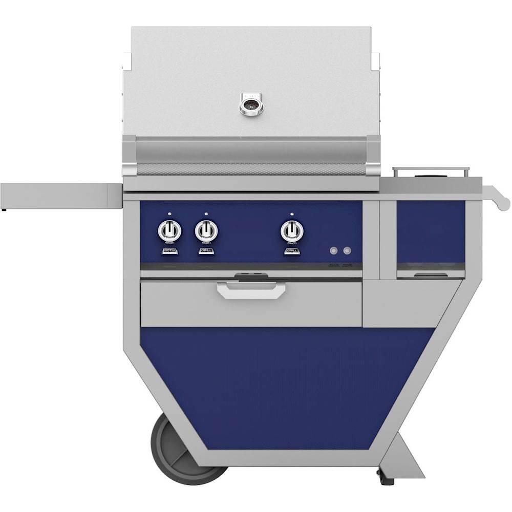 Angle. Hestan - Deluxe Gas Grill - Purple.