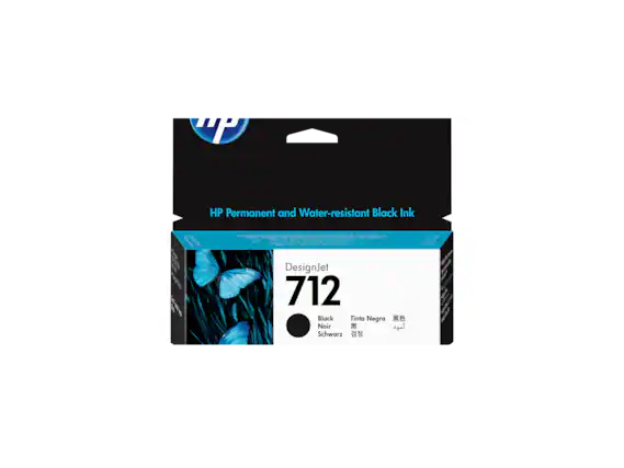 HP Permanent and Water-resistant Black Ink
DesignJet 712
Black
Noir
Schwarz
Tinta Negra
黑色
검정
أسود