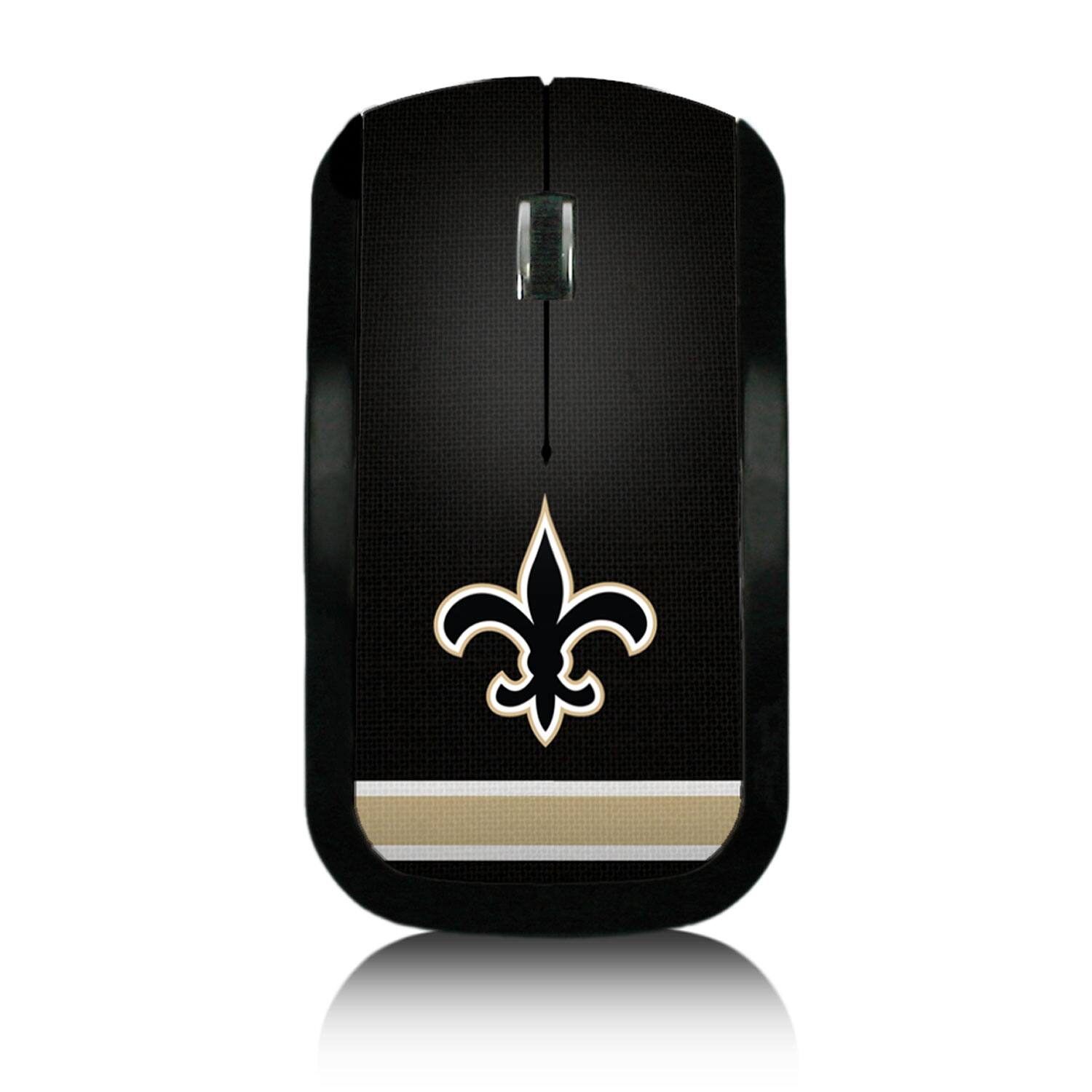 Front. Keyscaper - New Orleans Saints Stripe Wireless Mouse - Multicolor.