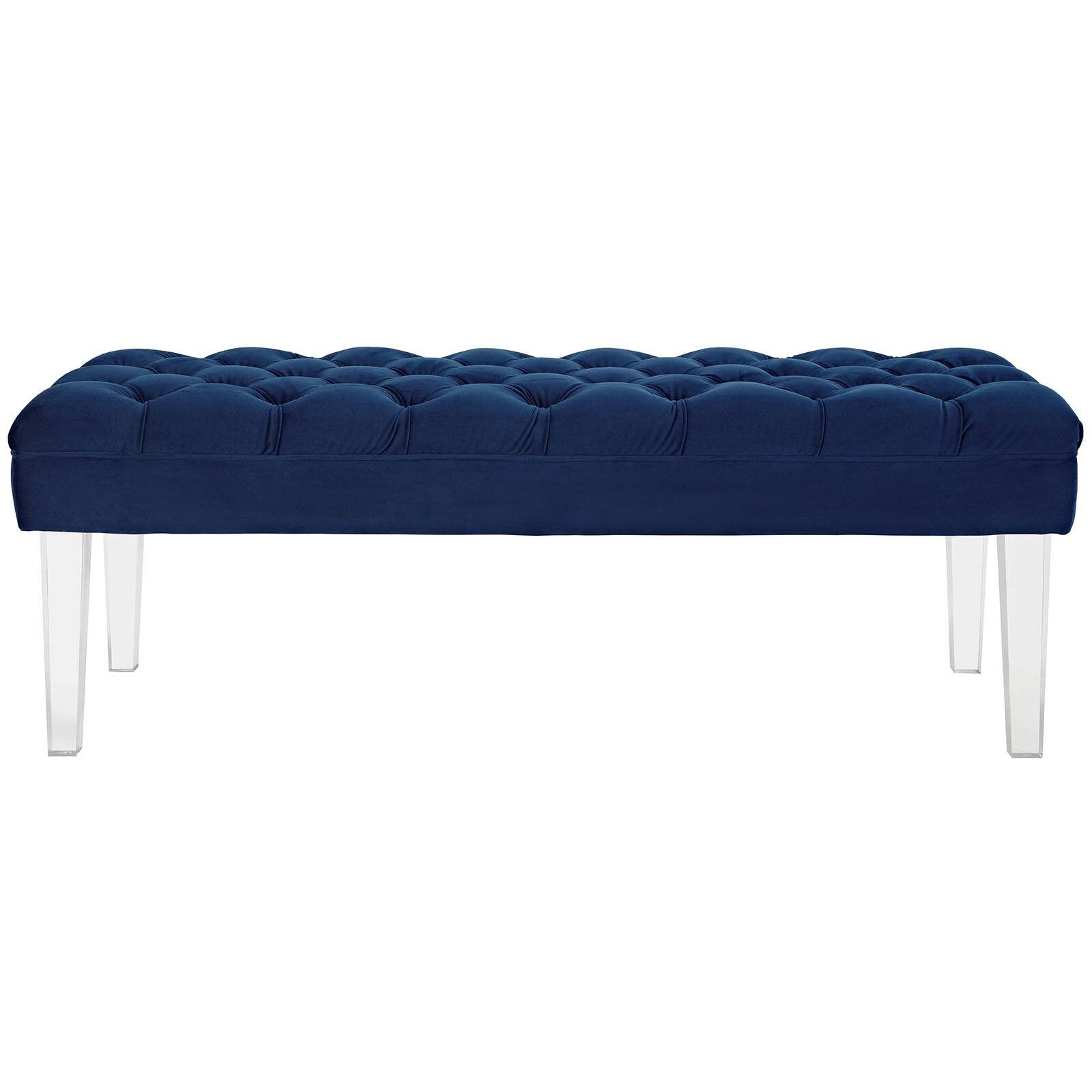 Alt View 1. Modway - Valet Performance Velvet Bench by Modway - Navy.