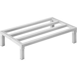 VEVOR - Aluminum Dunnage Rack, 36” x 20” Commercial Food Floor Rack, 8” Off the Floor, 1800 lbs Capacity All-Welded - metallic color