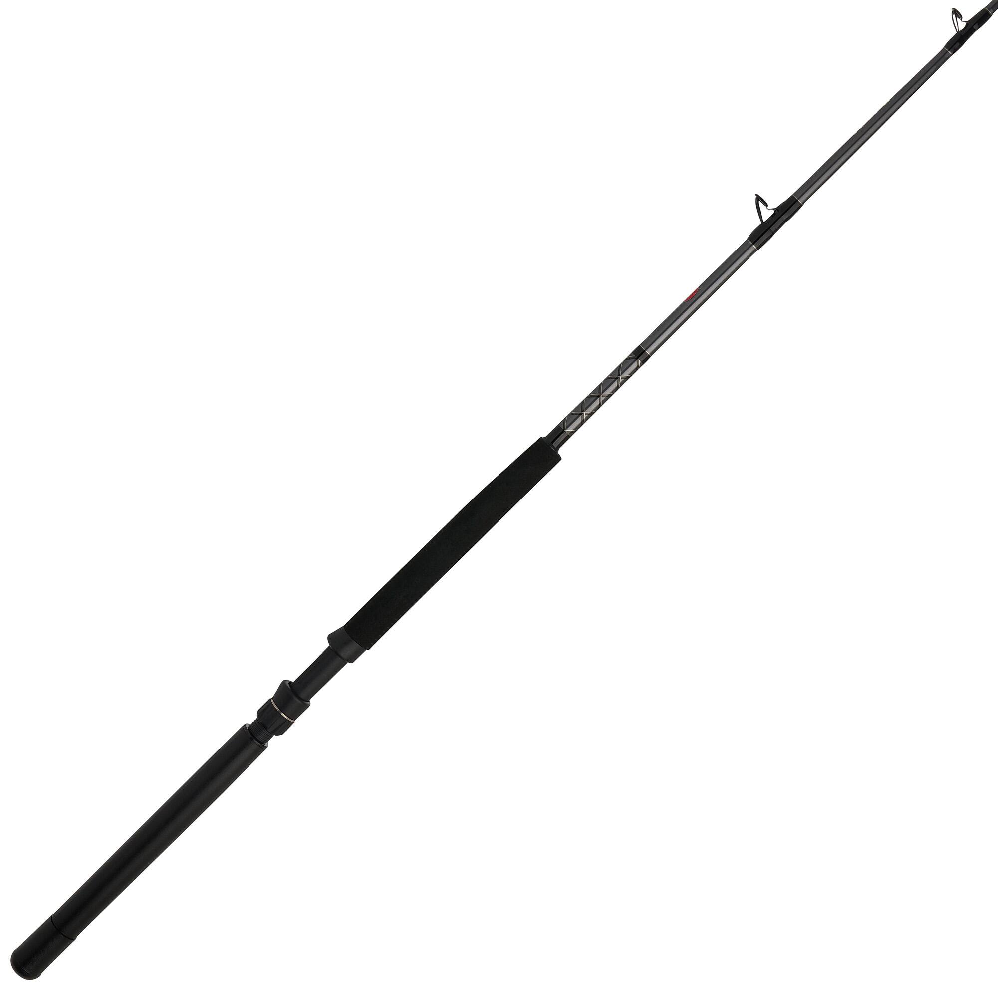 Front. PENN - Penn Ally II Straight Butt Conventional Boat Rod, 7 Feet, Loads Up To 30 Pounds - Black with Gold accents.