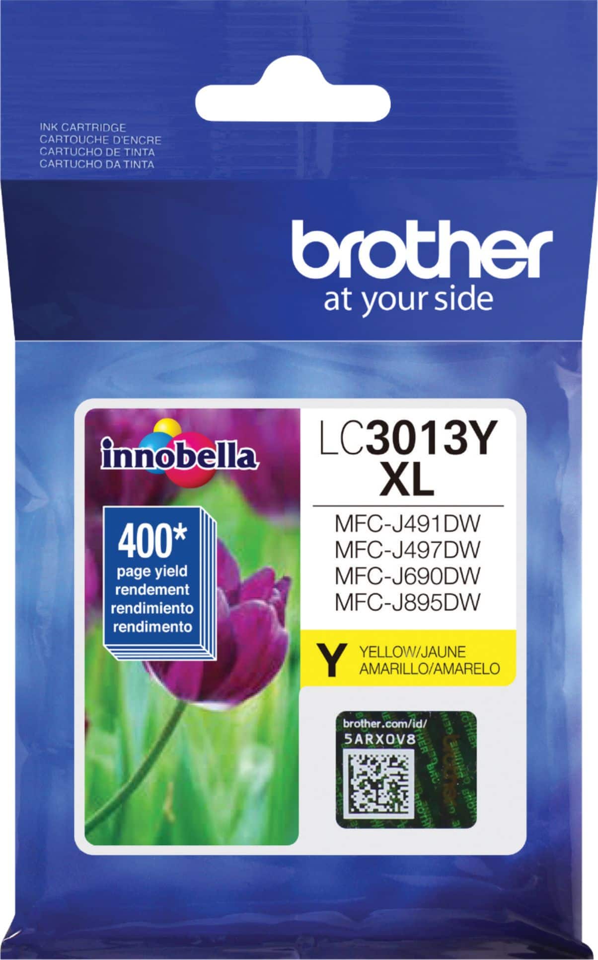 Front. Brother - LC3013Y XL High-Yield Ink Cartridge - Yellow.