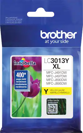 Front. Brother - LC3013Y XL High-Yield Ink Cartridge - Yellow.