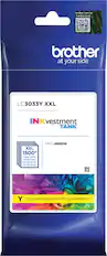 Front. Brother - LC3033Y XXL Super High-Yield INKvestment Tank Ink Cartridge - Yellow.