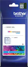 Front. Brother - LC3033C XXL Super High-Yield INKvestment Tank Ink Cartridge - Cyan.