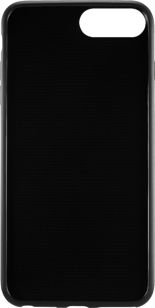 dynex - soft shell case for apple iphone 6 plus, 6s plus, 7 plus and 8 plus - black