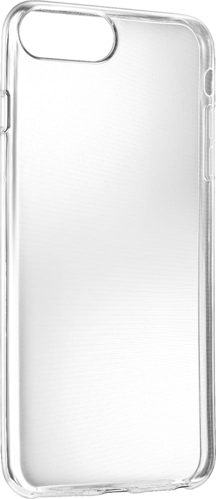 dynex - soft shell case for apple iphone 6 plus, 6s plus, 7 plus and 8 plus - clear