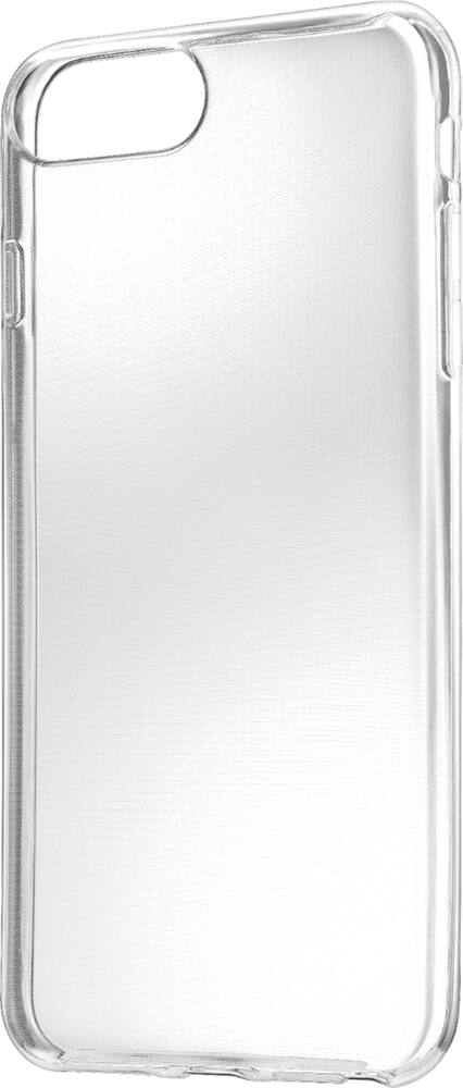 dynex - soft shell case for apple iphone 6 plus, 6s plus, 7 plus and 8 plus - clear